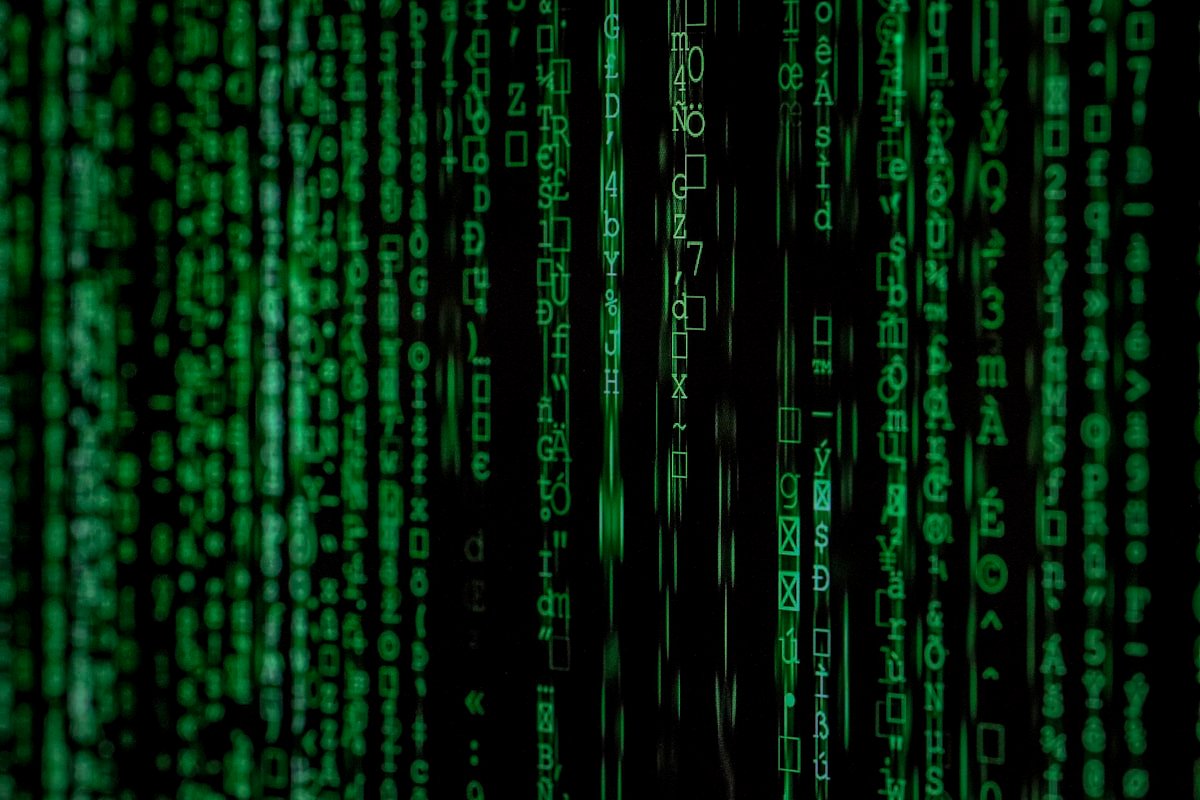 Green digital code stream — understanding how home security cameras get hacked is the first step to preventing it